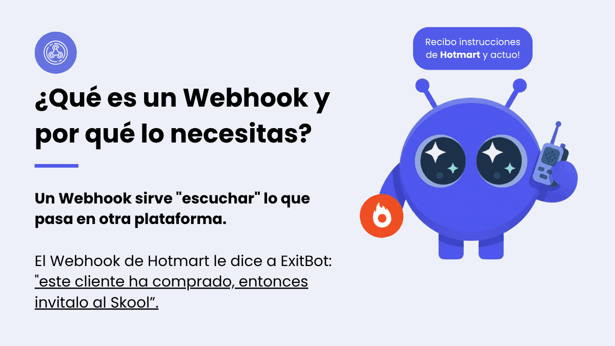 Cómo funciona un Webhook entre Hotmart y ExitBot