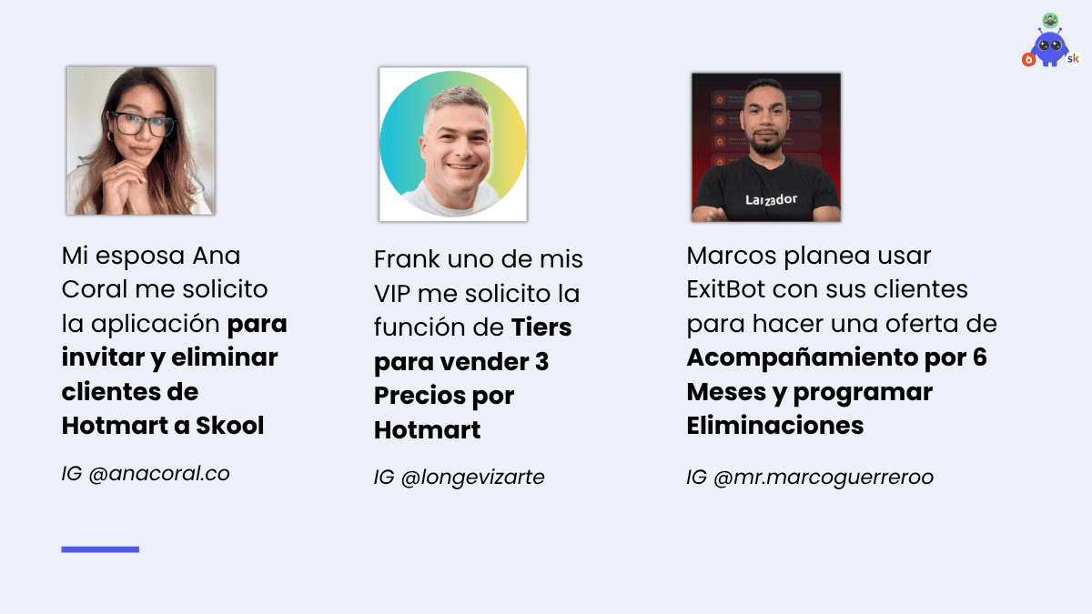 Evolución de funciones basada en feedback
